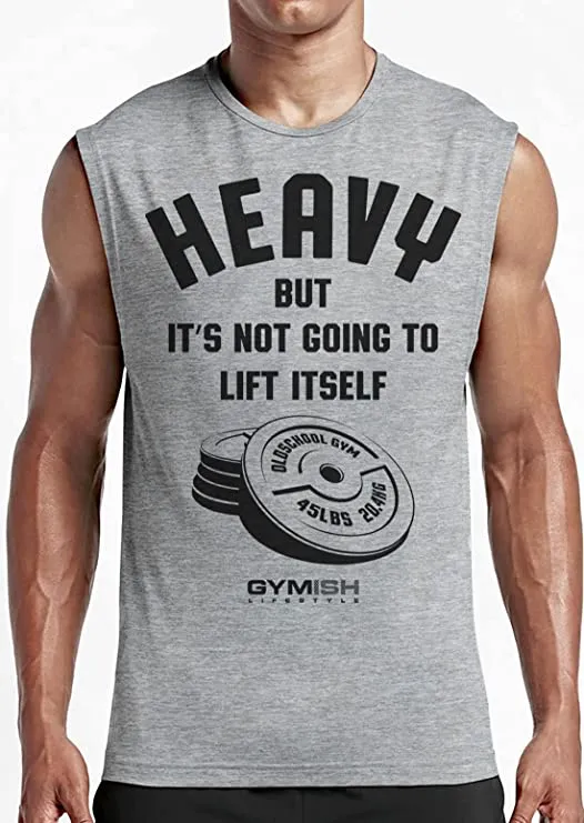 041. Heavy Lift Funny Workout Muscle Tank Top for Men