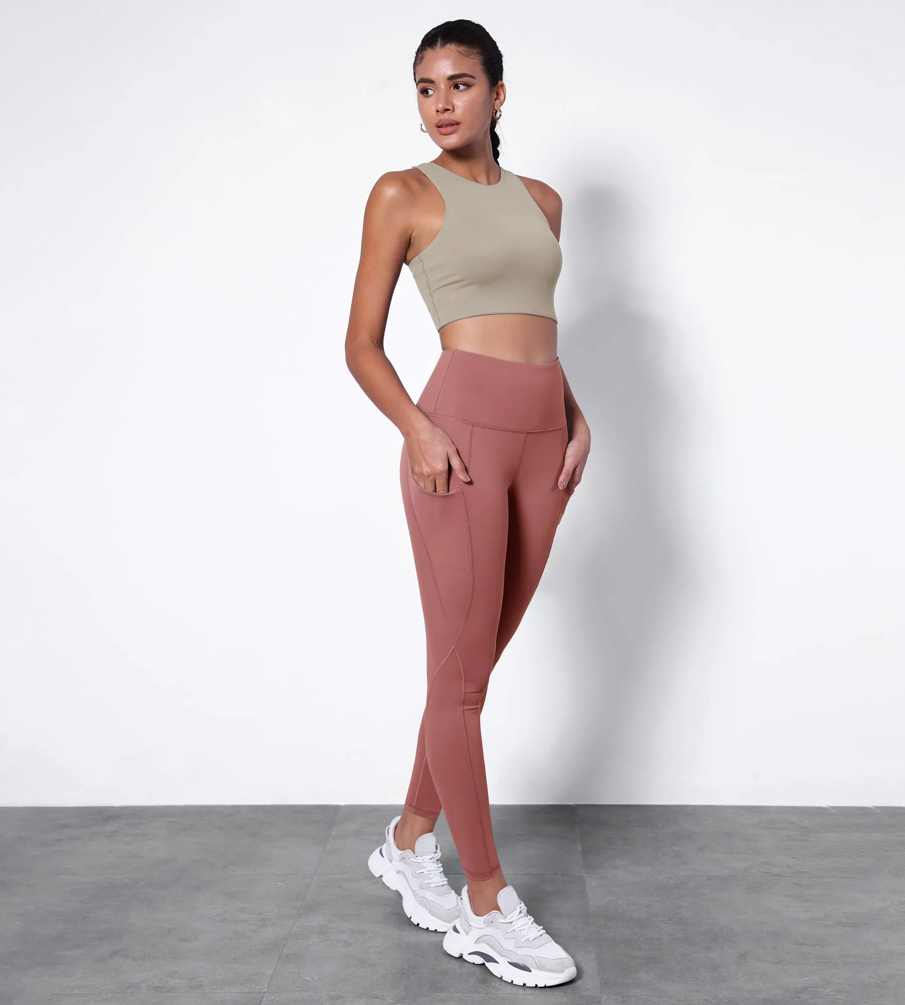 28" High Waisted Yoga Leggings with Pockets