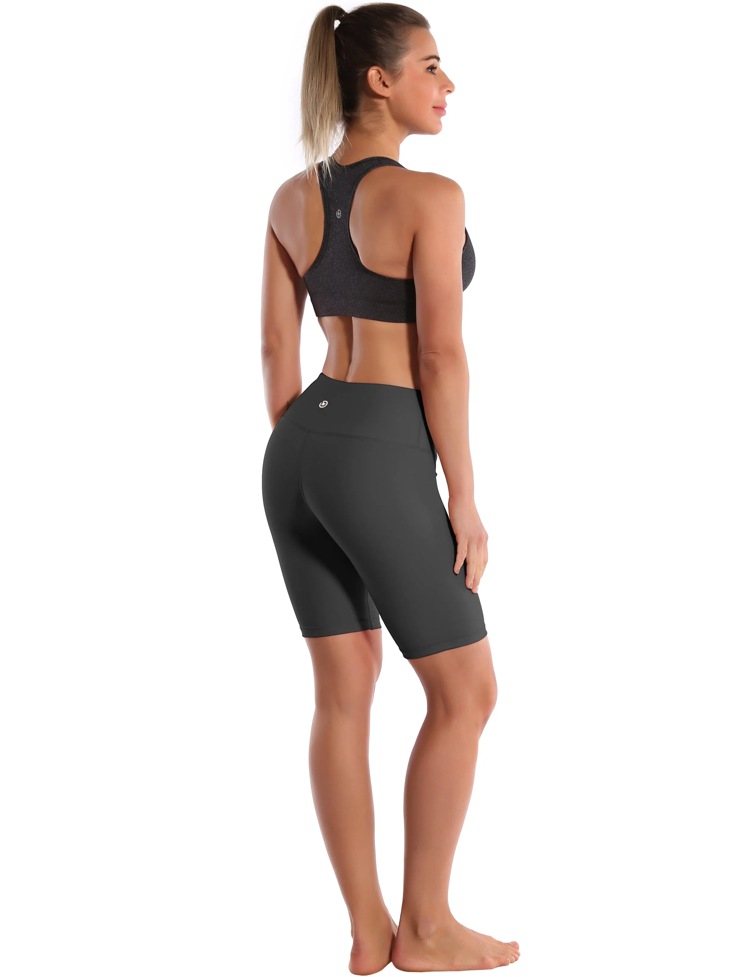 8" High Waist Gym Shorts shadowcharcoal_Gym