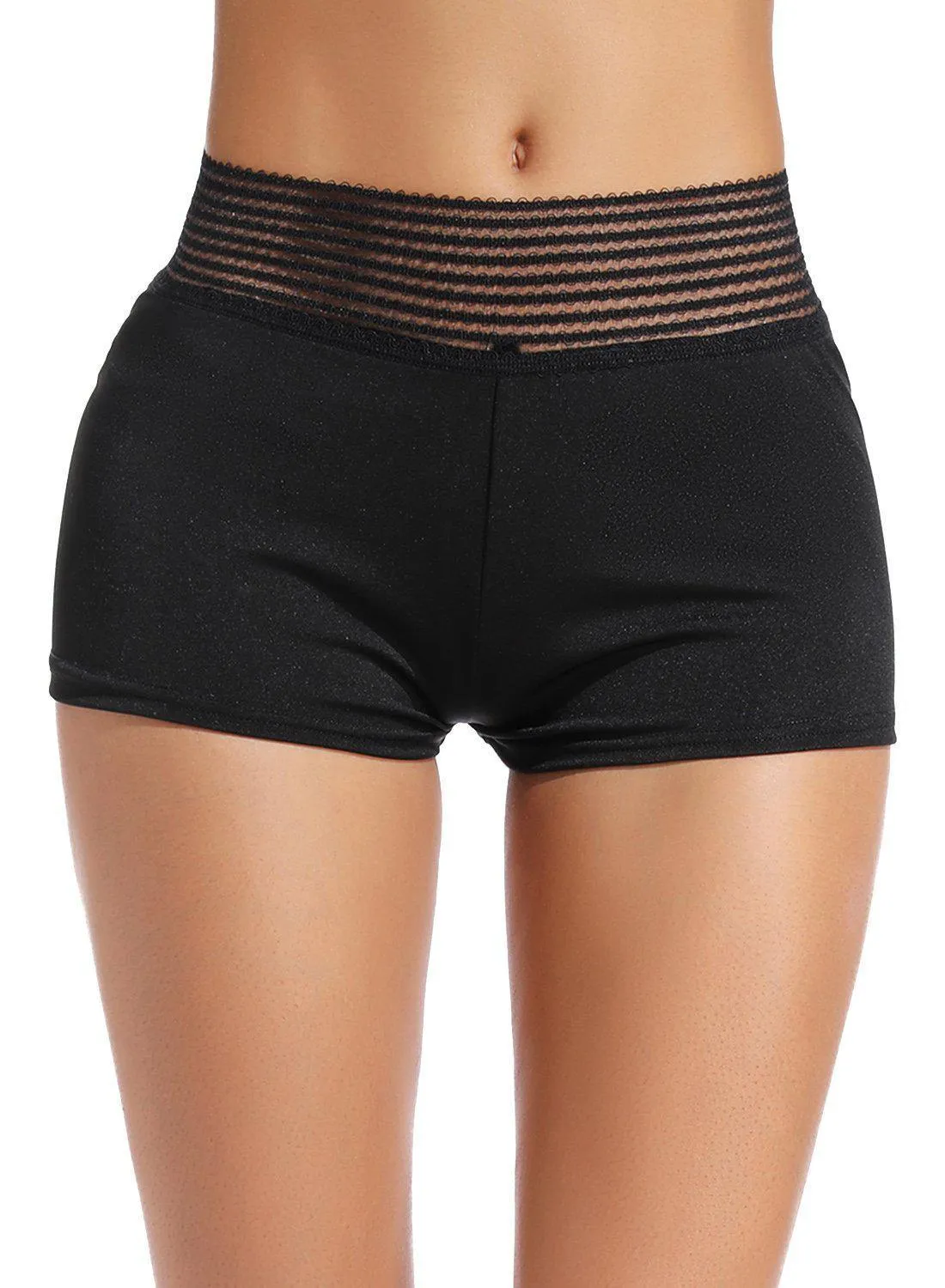 Athletic Non See-through Mesh Yoga Shorts