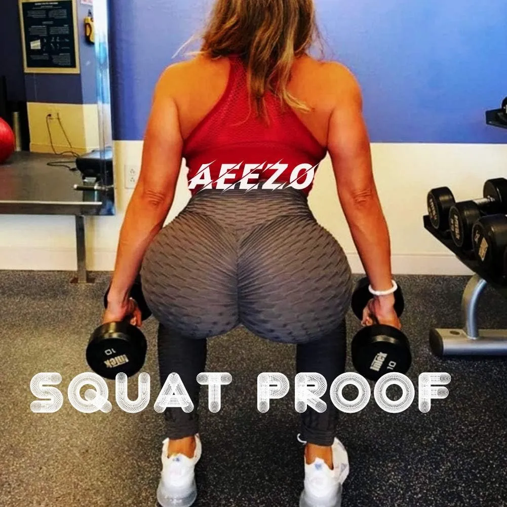 Booty Leggings for Women Textured Scrunch Butt Lift Yoga Pants Slimming Workout High Waisted Anti Cellulite Tights