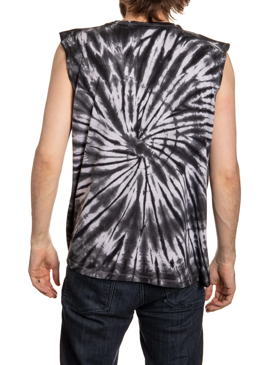 Boston Bruins Spiral Tie Dye Sleeveless Shirt for Men