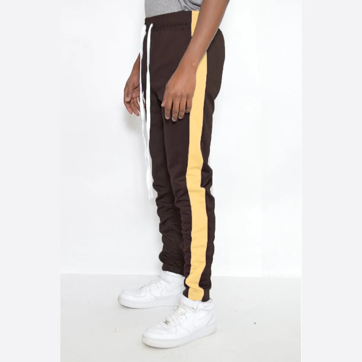 Brown & Sand Classic Slim Fit Track Pants