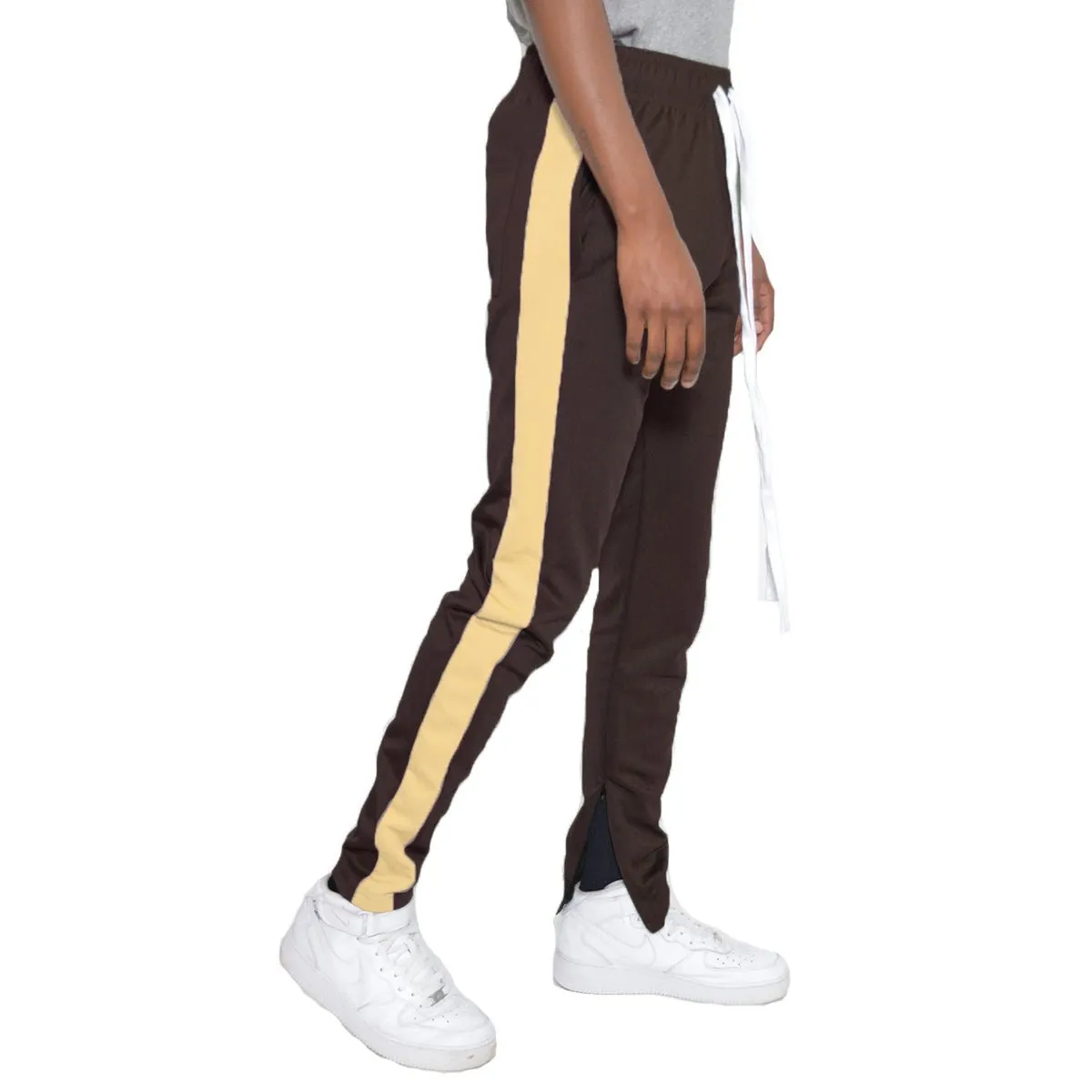 Brown & Sand Classic Slim Fit Track Pants