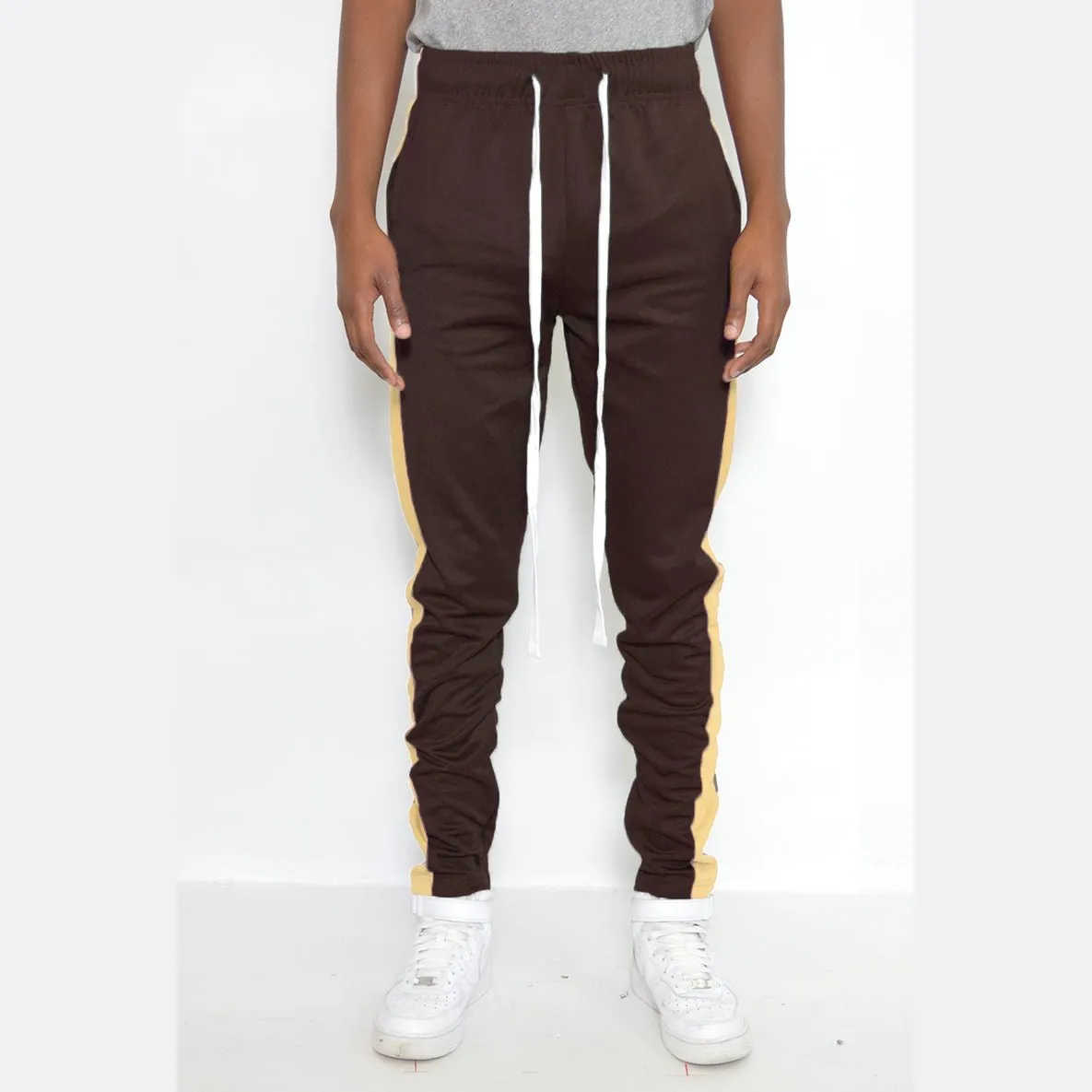 Brown & Sand Classic Slim Fit Track Pants