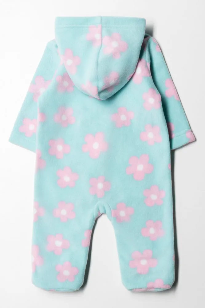 Bunny Babygrow Aqua