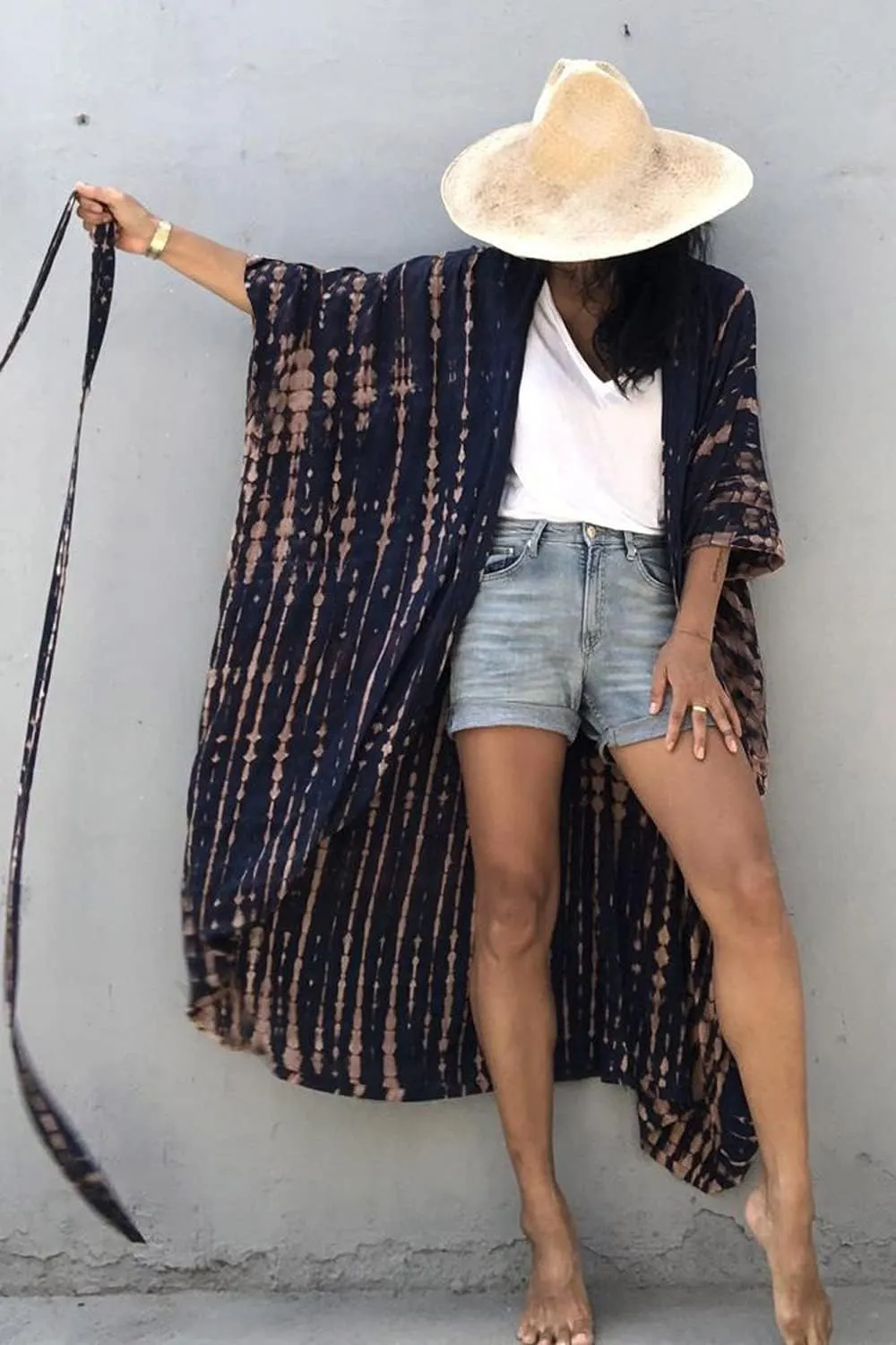 CHERRY CAT Women Beachwear Long Beach Coverups Kaftan Casual Caftan Dress