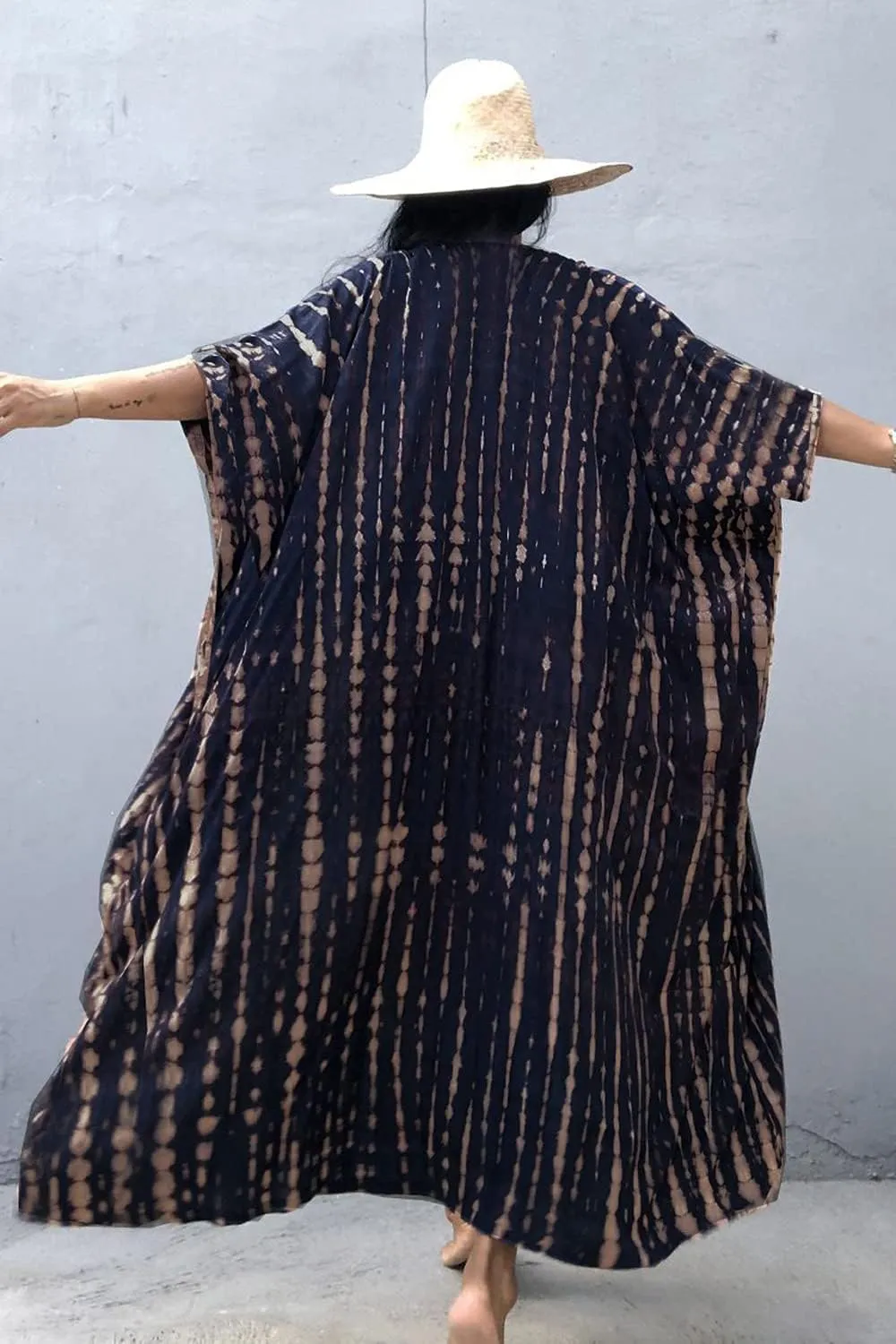 CHERRY CAT Women Beachwear Long Beach Coverups Kaftan Casual Caftan Dress
