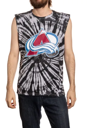 Colorado Avalanche Spiral Tie Dye Sleeveless Shirt for Men