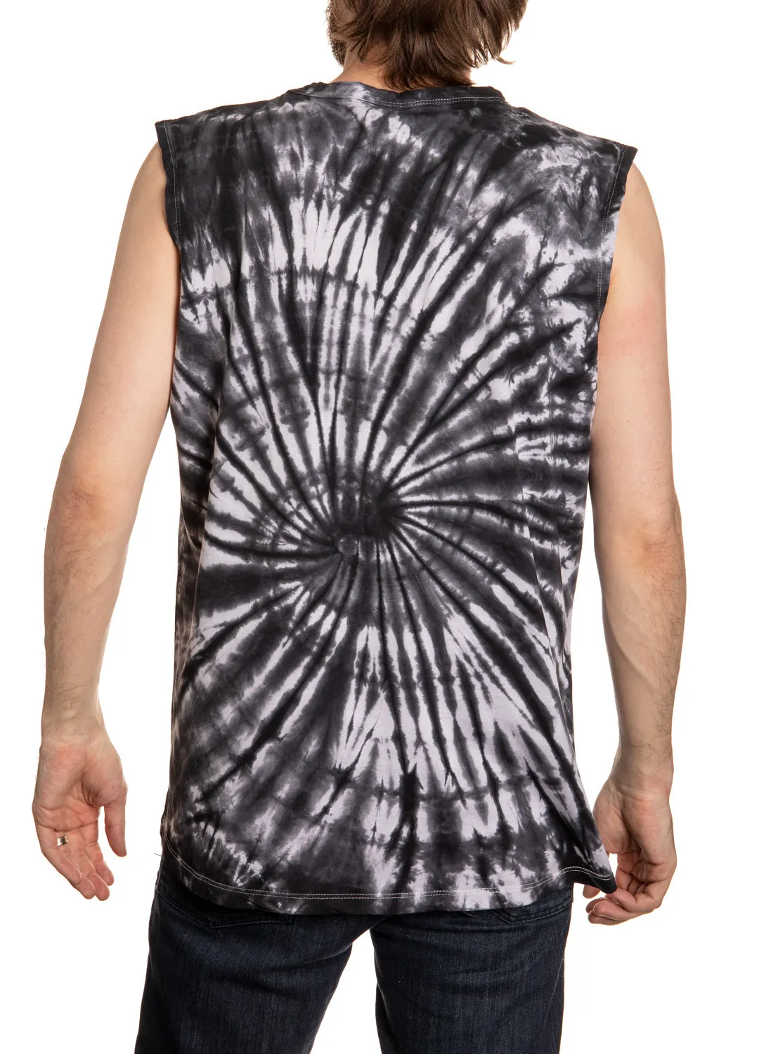 Colorado Avalanche Spiral Tie Dye Sleeveless Shirt for Men