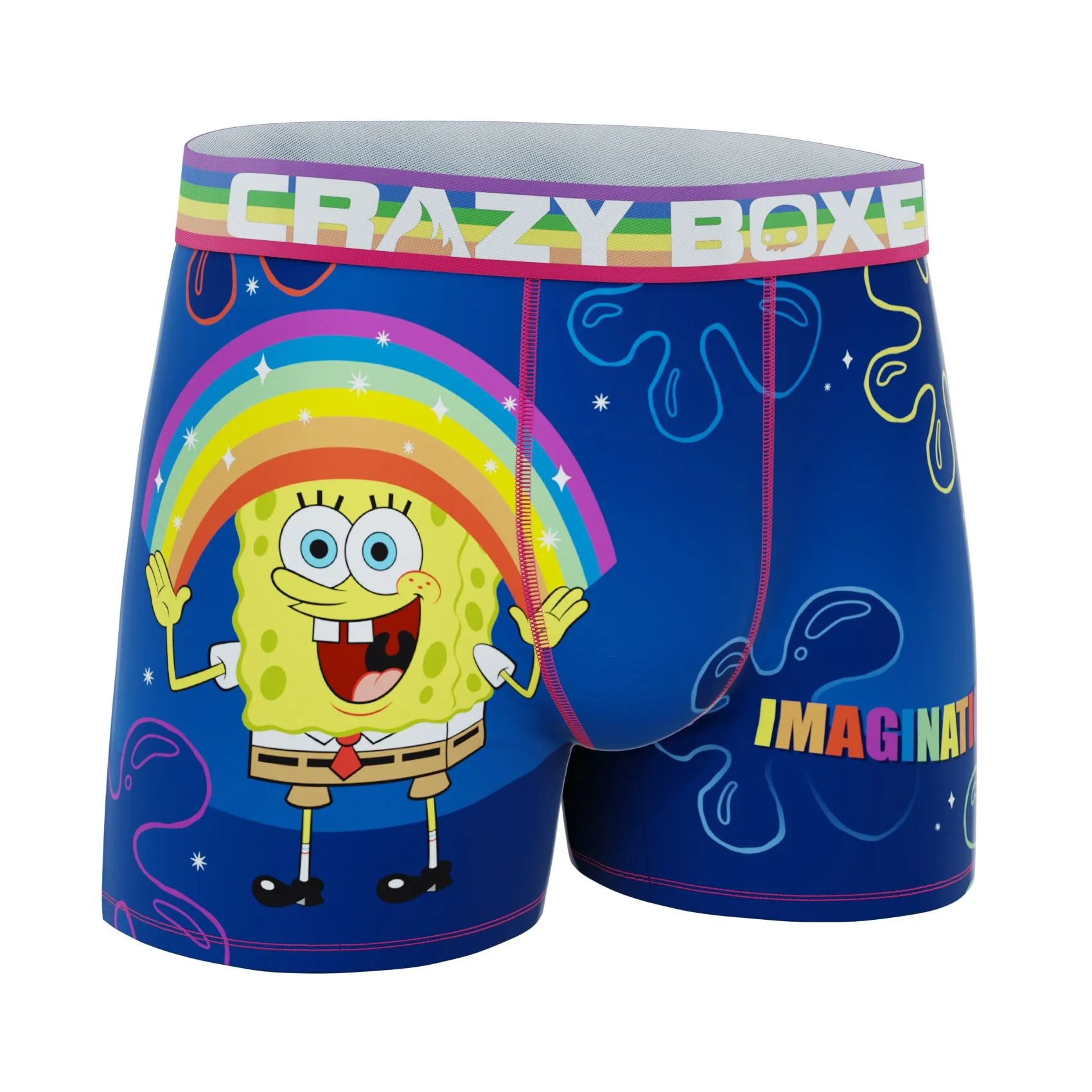 CRAZYBOXER Men's Spongebob Pride Breathable Soft  Boxer Briefs