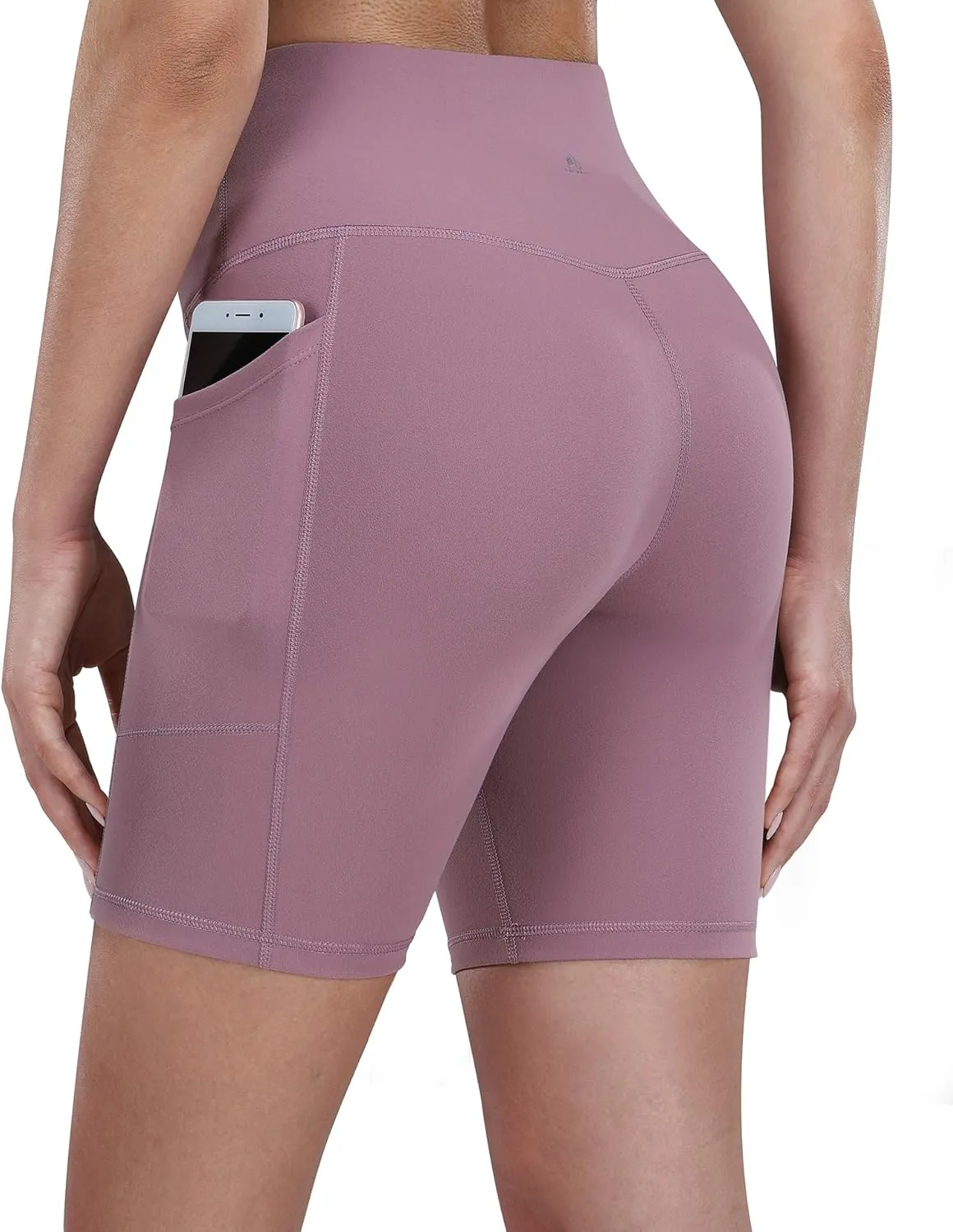 Fengbay 2 Pack 8" /5" Biker Shorts for Women with Pockets, High Waist Workout Shorts for Women Compression Yoga Shorts