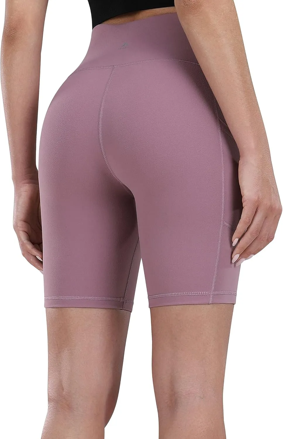 Fengbay 2 Pack 8" /5" Biker Shorts for Women with Pockets, High Waist Workout Shorts for Women Compression Yoga Shorts