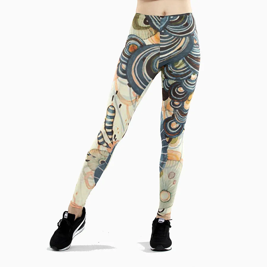 Fitness leggings women slim thin 3D printed high leggings