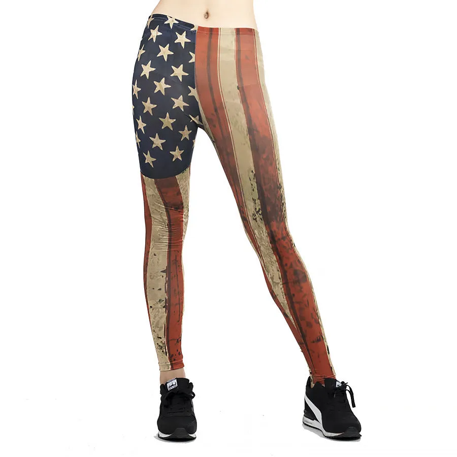 Fitness leggings women slim thin 3D printed high leggings