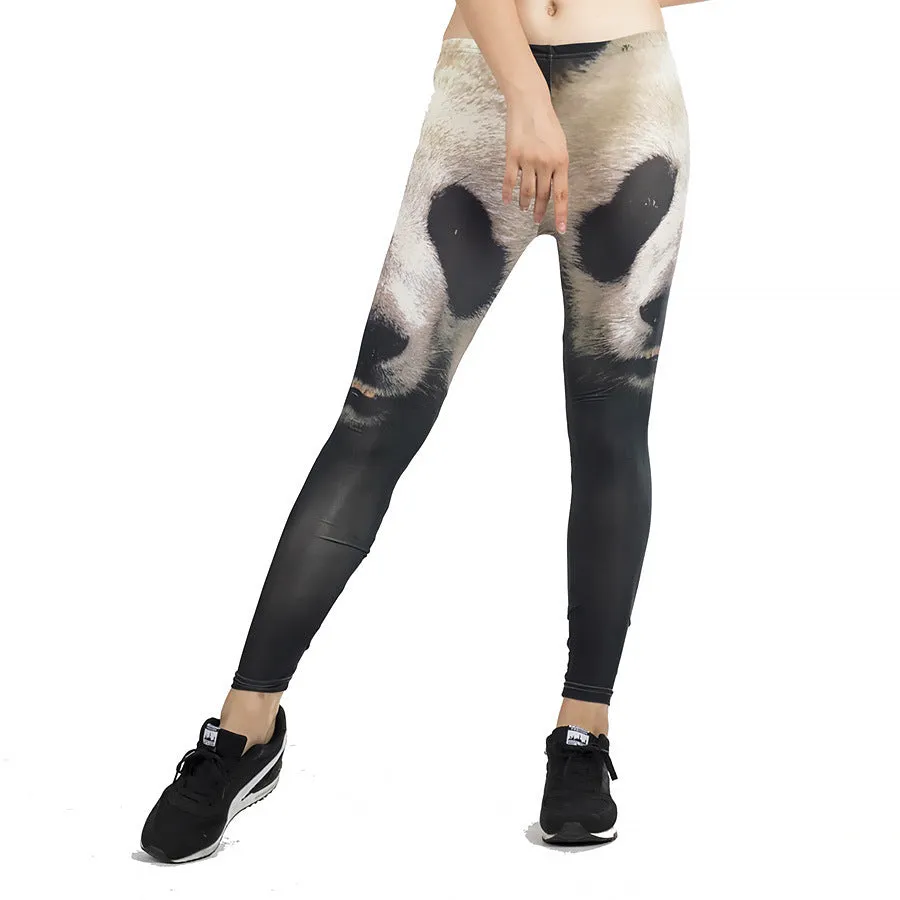 Fitness leggings women slim thin 3D printed high leggings