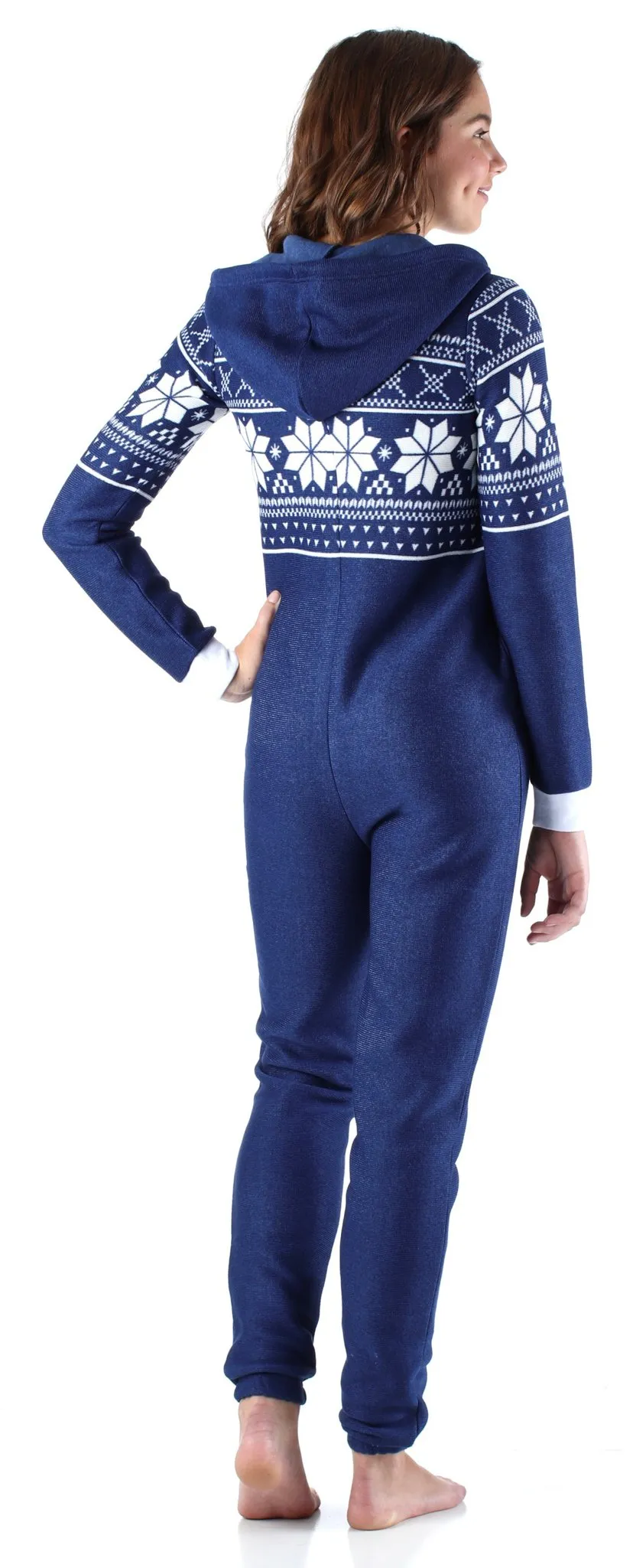 Frankie & Johnny Women’s Brushed Fleece Ribbed Non-Footed Onesie Pajama