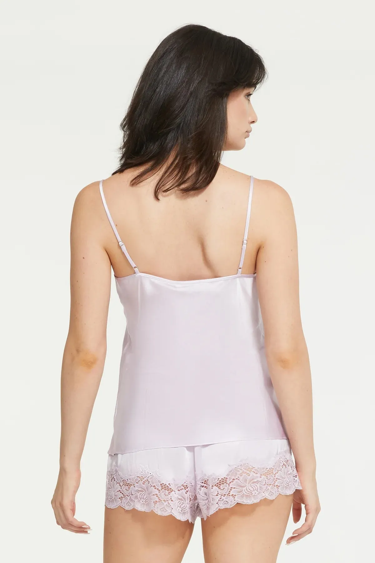 Ginia - Silk Lace  Cami | Soft Lilac