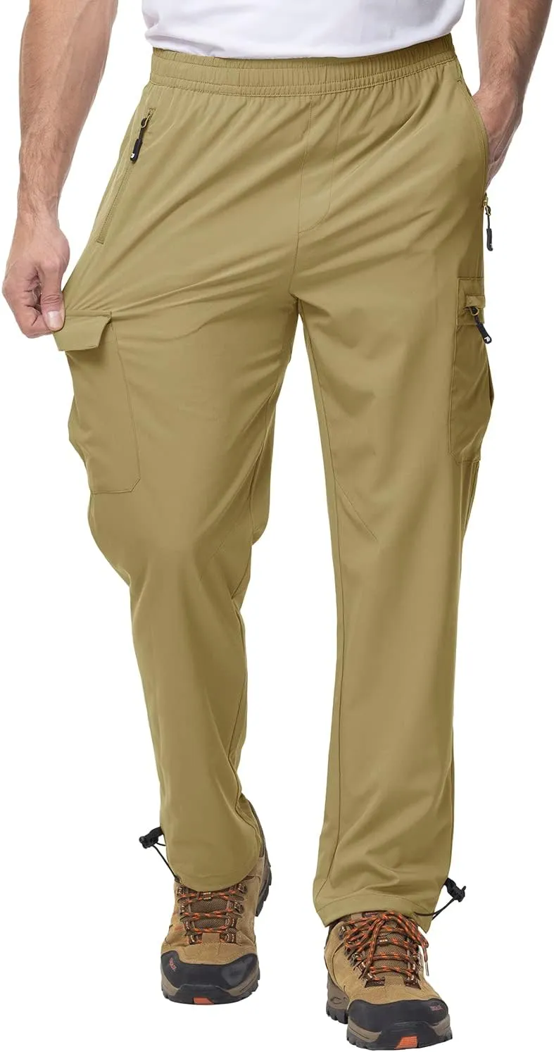 Gopune Men's Lightweight Joggers Quick Dry Hiking Athletic Pants Outdoor Running Casual Track Pants