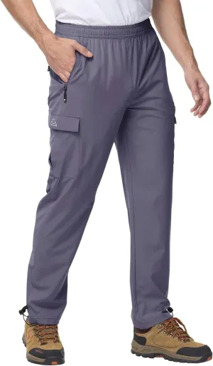 Gopune Men's Lightweight Joggers Quick Dry Hiking Athletic Pants Outdoor Running Casual Track Pants