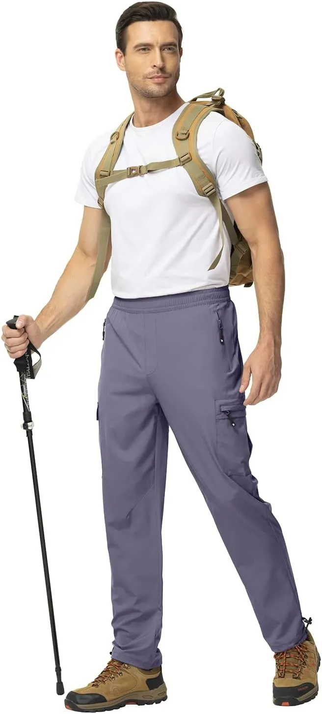 Gopune Men's Lightweight Joggers Quick Dry Hiking Athletic Pants Outdoor Running Casual Track Pants