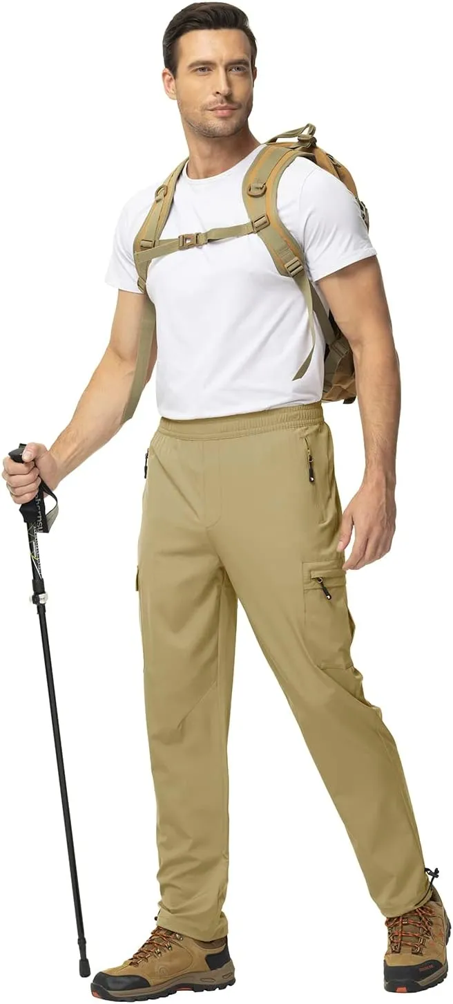 Gopune Men's Lightweight Joggers Quick Dry Hiking Athletic Pants Outdoor Running Casual Track Pants