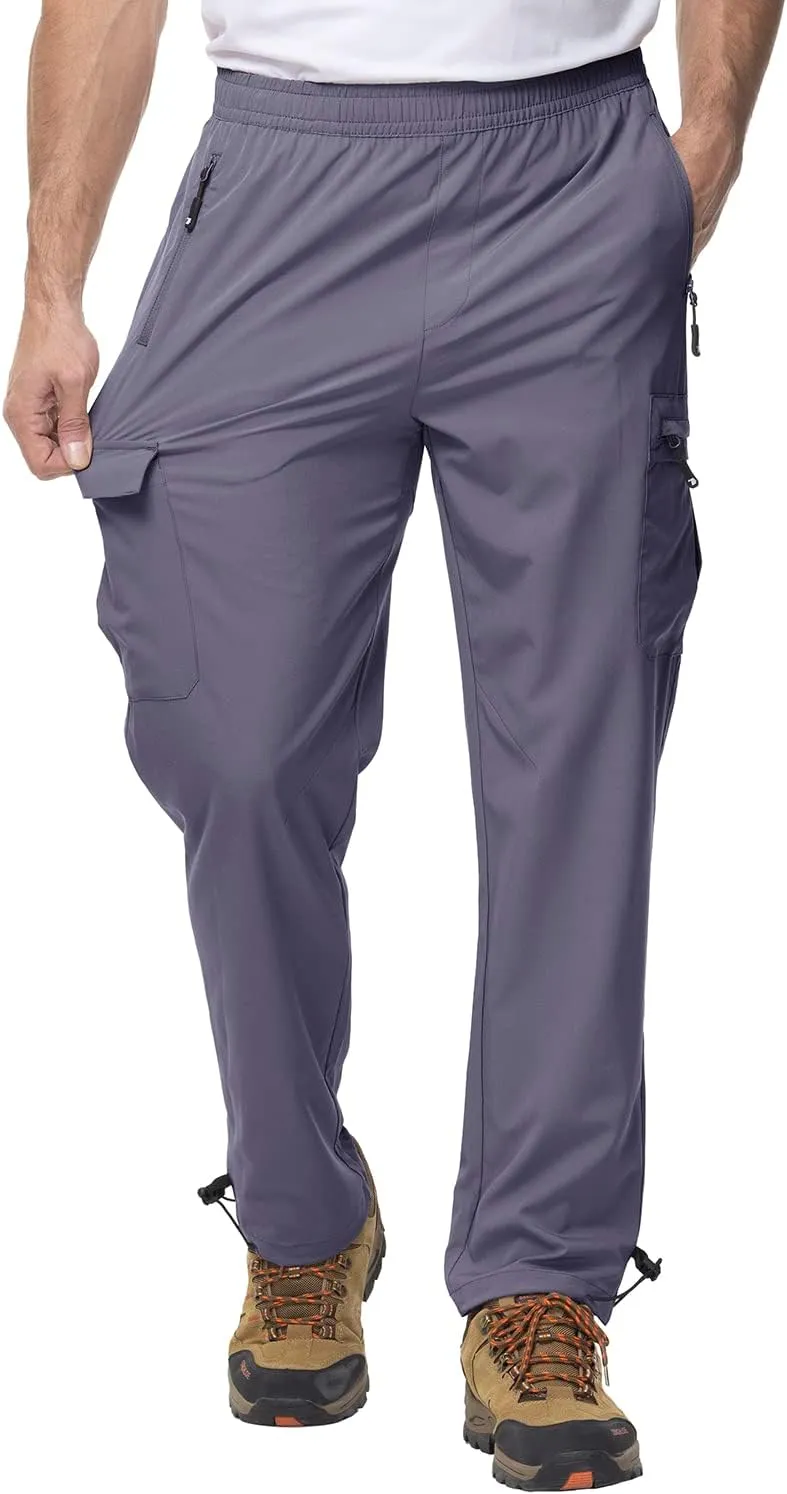 Gopune Men's Lightweight Joggers Quick Dry Hiking Athletic Pants Outdoor Running Casual Track Pants