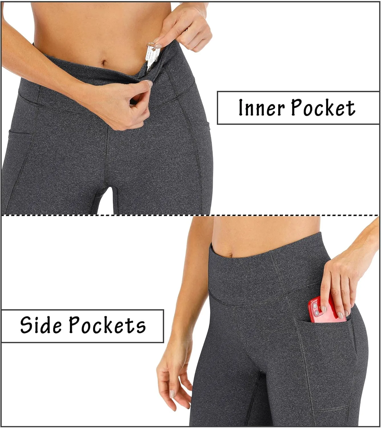 Heathyoga Women's Yoga Pants Leggings with Pockets for Women High Waist Yoga Pants with Pockets Workout Leggings Tights
