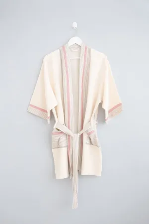 Ivory Cherry Tribeca Short Bathrobe