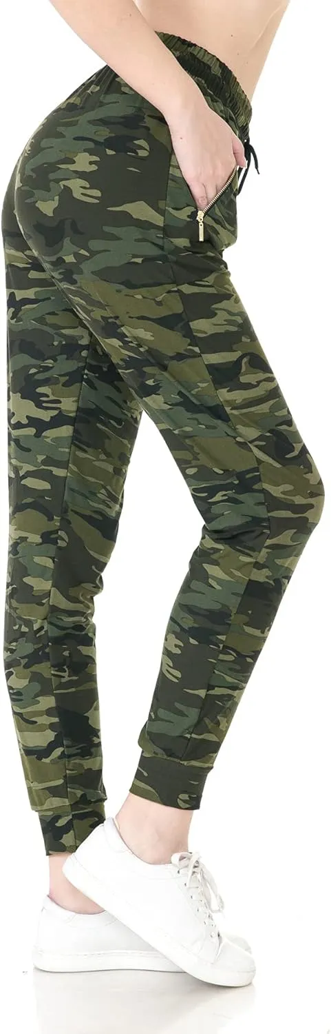 Leggings Depot Women's Jogger Track Cuff Sweatpants with Pockets for Yoga, Workout