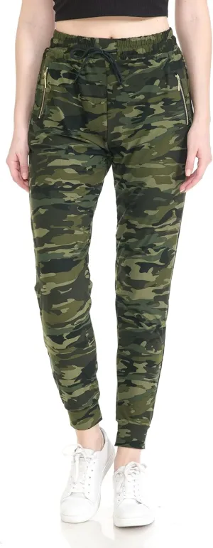 Leggings Depot Women's Jogger Track Cuff Sweatpants with Pockets for Yoga, Workout