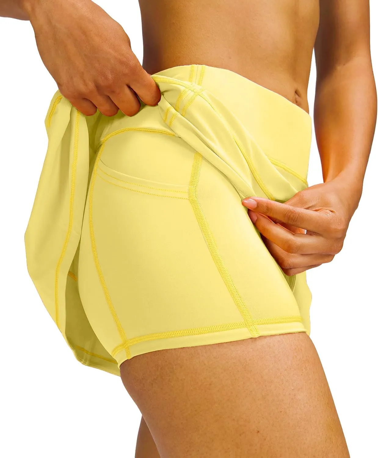 MEIVSO Women's Pleated Workout Tennis Skirts with Pockets Activewear Sports Skort Built-in Shorts