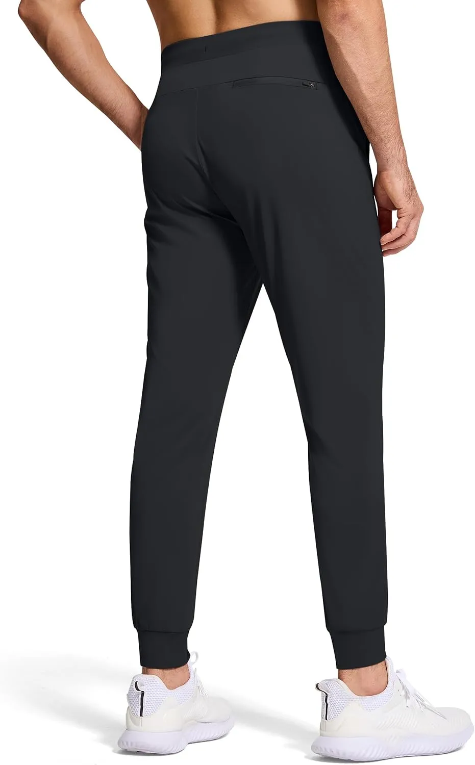 Mens Running Joggers Pants with 3 Pockets Slim Fit Stretch Drawstring Sweatpants for Athletic Traning Track Workout