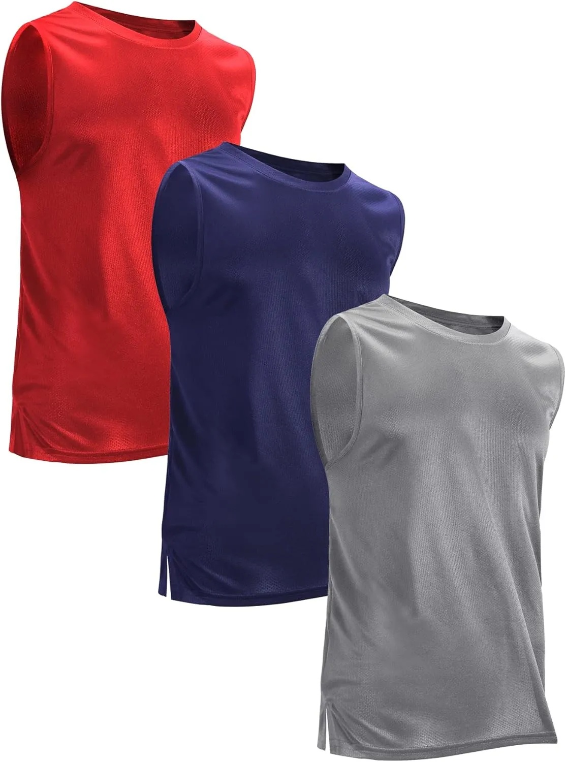 Mens Tank Tops 3 Pack,Quick Dry Gym Sleeveless Muscle T Shirts for Men's Fitness