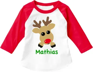 MiMa | Apparel Family Matching Christmas shirt, Personalised Family TShirt Reindeer Christmas Matching Sweatshirts, Ugly Christmas Sweater (4T, BOY-Reindeer)