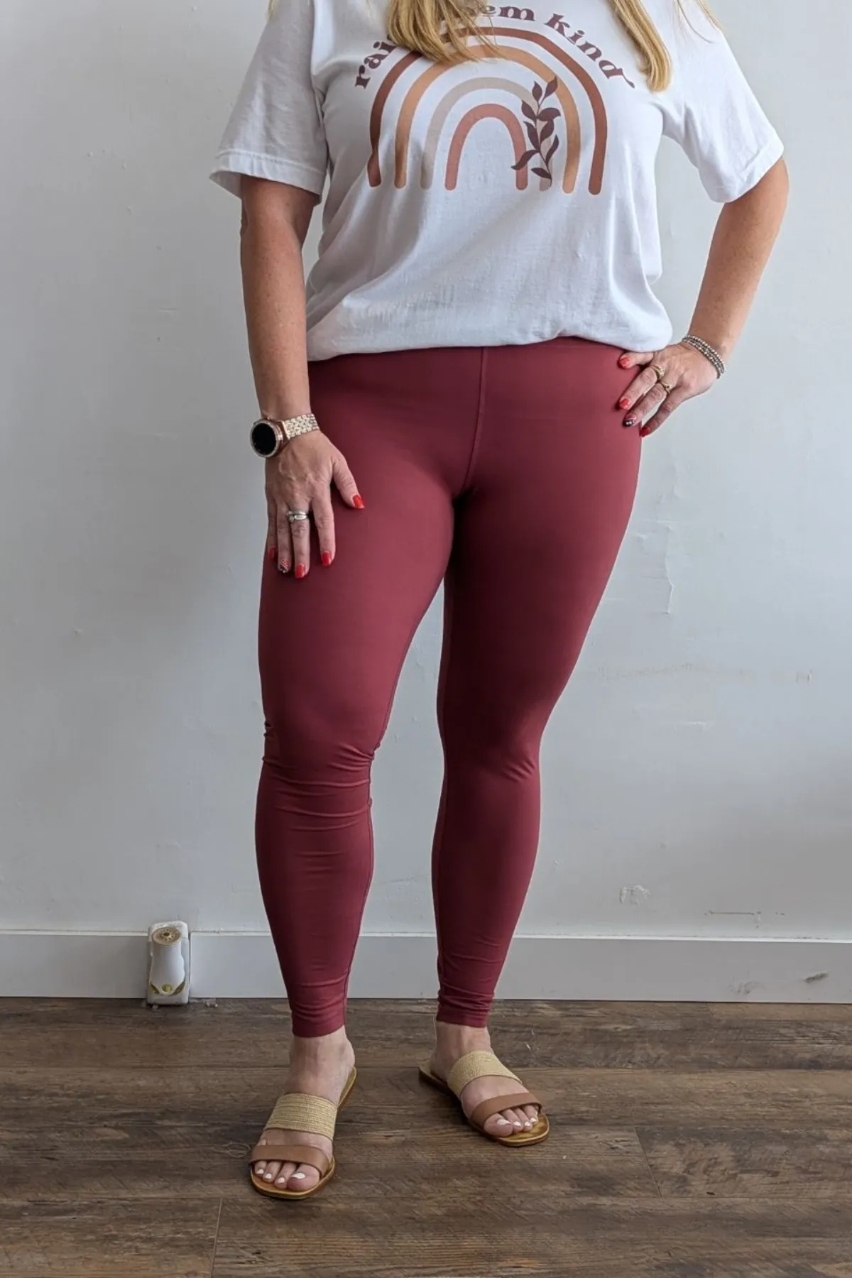 My Kinda Leggings - Burgundy