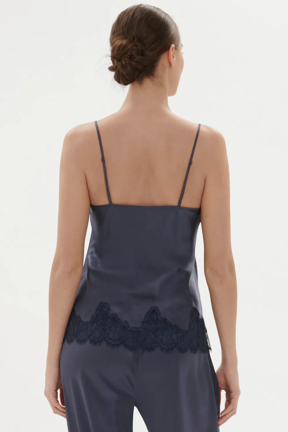 Nocturne Silk Camisole Cinder Blue