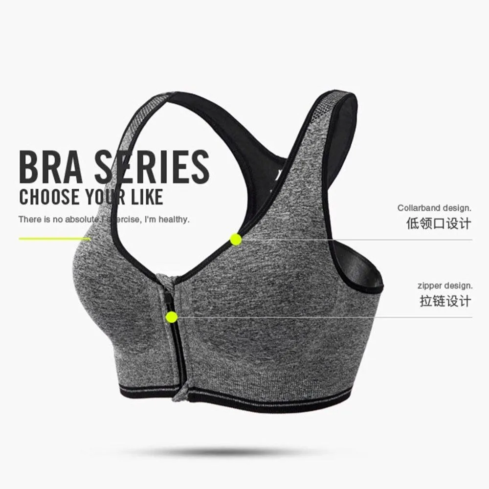 Pack Of 2 Zip Up Wire Free Sports Bra - Branded Sports Bra