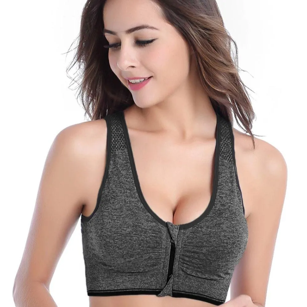 Pack Of 2 Zip Up Wire Free Sports Bra - Branded Sports Bra