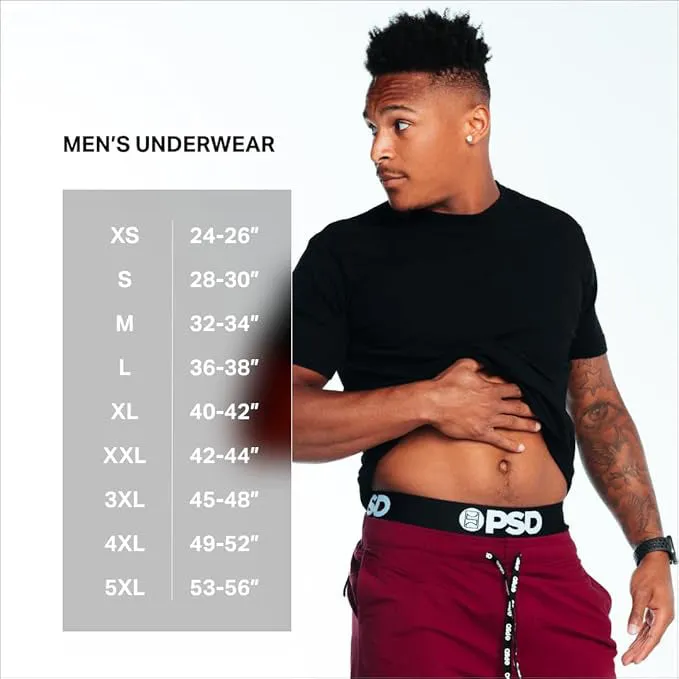 PSD Men's Modal Solids Black Boxer Briefs XX-Large Underwear - 322180166-BLK-XXL
