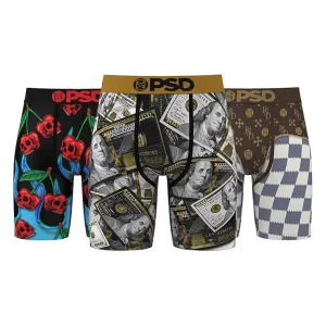 PSD Men's Multicolor Rich Drip 3-Pack Boxer Briefs Large Underwear - 323180185-MUL-L