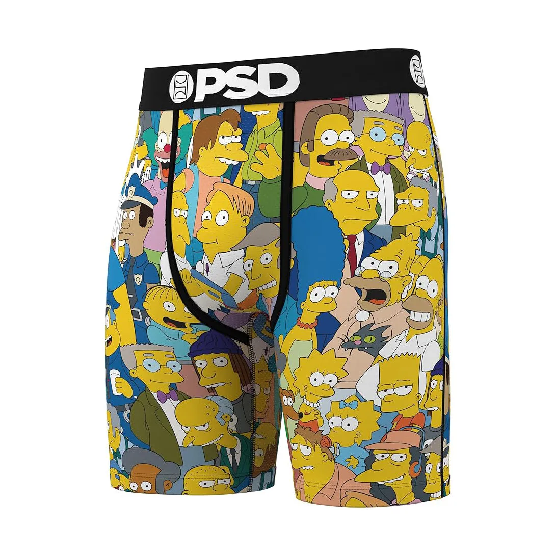 PSD Men's Multicolor Simpsons 3-Pack Boxer Briefs Extra Large Underwear (Knit) - 324180189-MUL-XL
