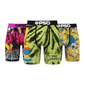 PSD Men's Multicolor Simpsons 3-Pack Boxer Briefs Extra Large Underwear (Knit) - 324180189-MUL-XL