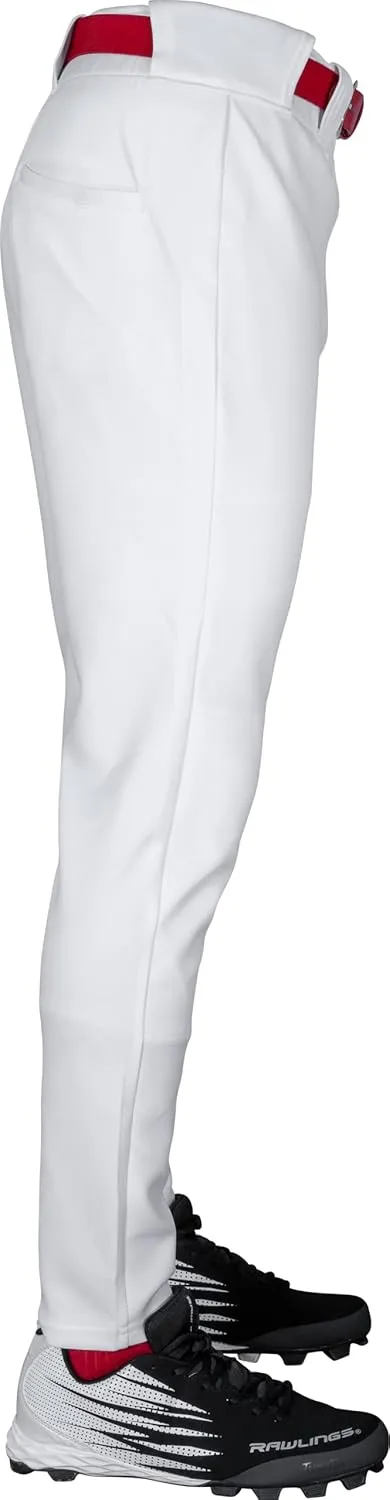 Rawlings Men's Pro 150 Series Baseball Pant | Jogger Fit | Adult Sizes | Solid & Piped Options