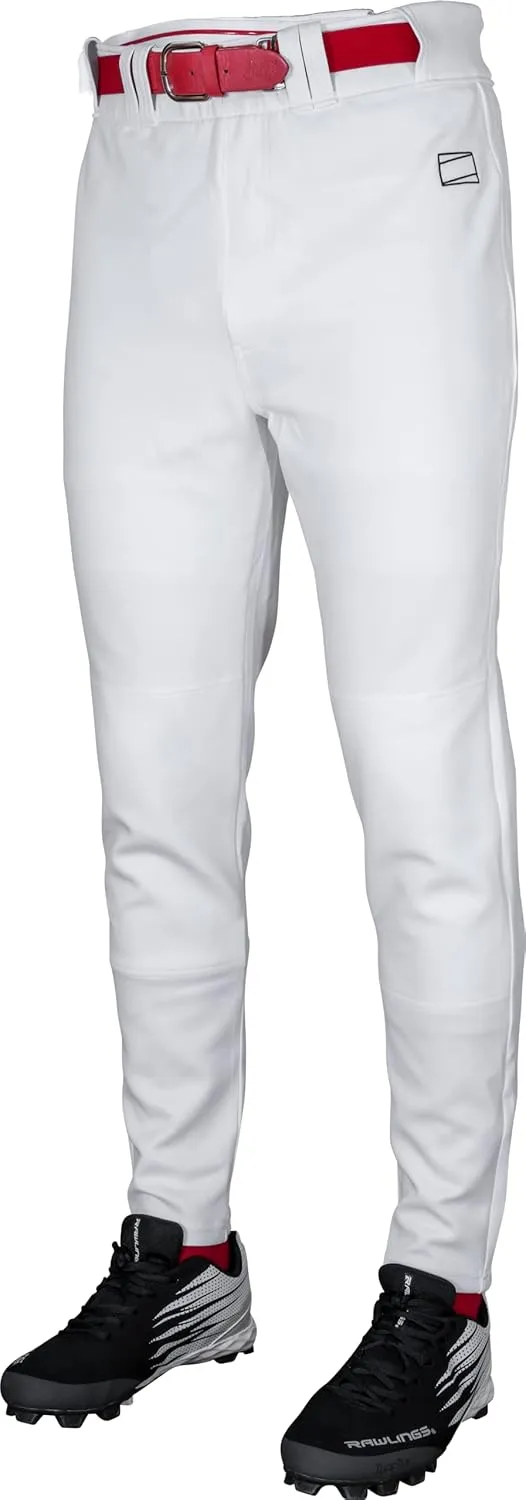 Rawlings Men's Pro 150 Series Baseball Pant | Jogger Fit | Adult Sizes | Solid & Piped Options
