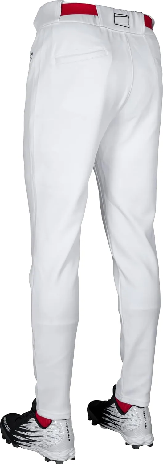 Rawlings Men's Pro 150 Series Baseball Pant | Jogger Fit | Adult Sizes | Solid & Piped Options