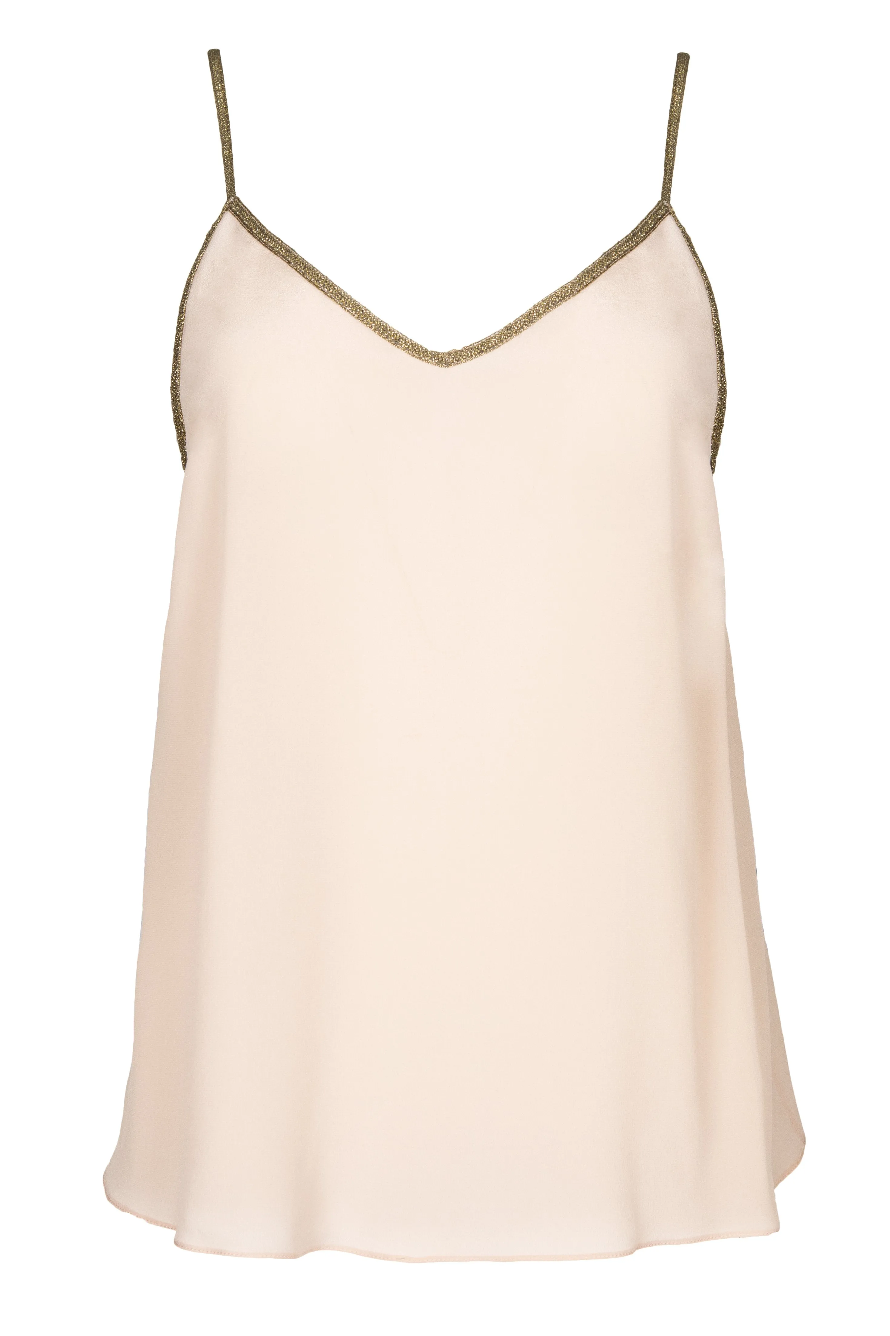 Rhodes Camisole in Block Silk In Sand Blush