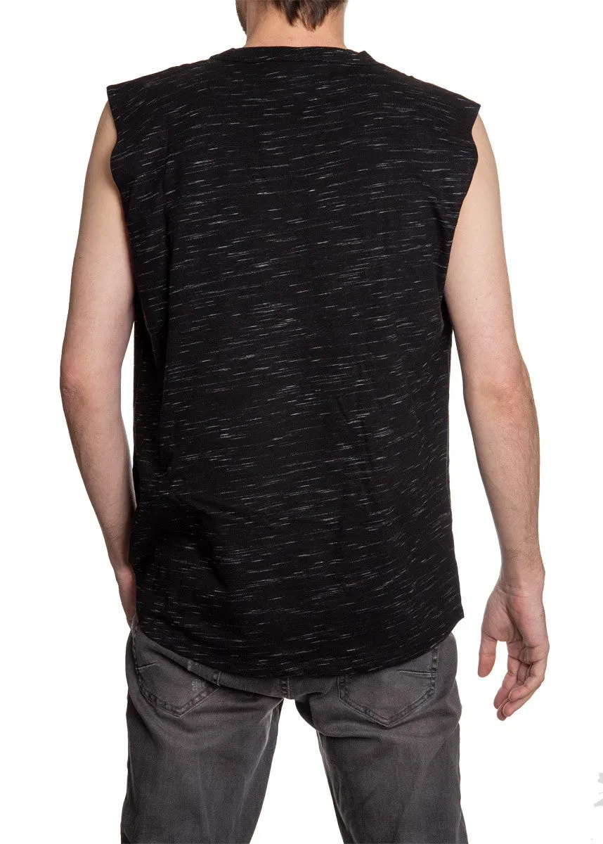 San Jose Sharks Logo Sleeveless Shirt for Men – Crew Neck Space Dyed