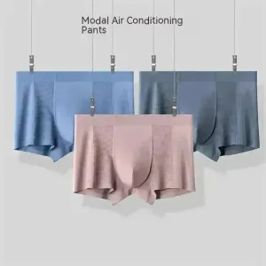 Seamless Breathable Modal Spandex Men's Boxer Briefs Underwear