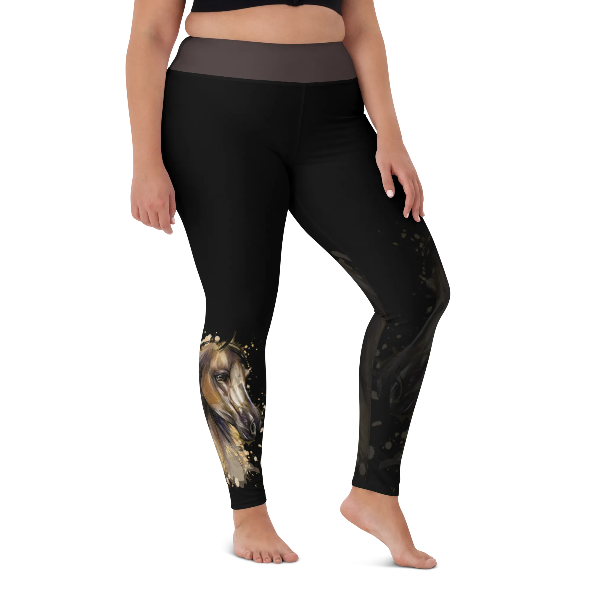 Silhouette Horse Yoga Leggings